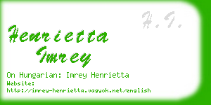 henrietta imrey business card